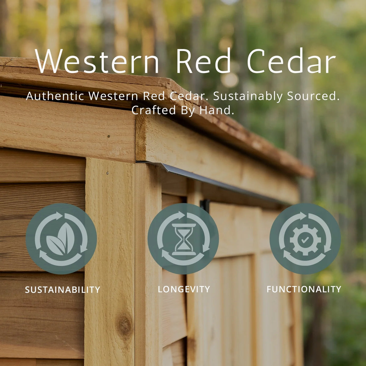 Outdoor Living Today 6x4 Western Red Cedar Space Master Shed Double Door with Cedar Roof