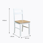 Mainstays 5-Piece Dining Set, 1 Table and 4 Chairs, White, MDF and Rubberwood, Indoor, 46" L x 29" W x 30" H Table