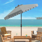 Safavieh Venice 9' Market Crank Tilt Patio Umbrella, Navy/White