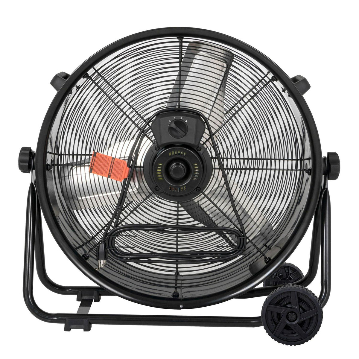 Ecomax 24 Inch High Velocity Drum Floor Fan. Industrial. 3-Speed. Adjustable Tilt