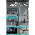 Shark TurboBlade Fan XL �� Ultra-Customizable Bladeless Tower, Pivots, Twists, Oscillates 180��, TF200, Charcoal