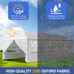 Ktaxon 10'X30'  Pop up Wedding Party Tent Foldable Gazebo W/8 Sidewalls Canopy White