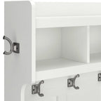 Woodland 24W Hall Tree & Shoe Bench w/ Drawer in White Ash - Engineered Wood