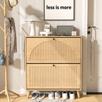 Shoe Storage Cabinet with 2 Flip Drawers, Modern Shoe Cabinet Storage for Entryway, Entryway Shoe Storage
