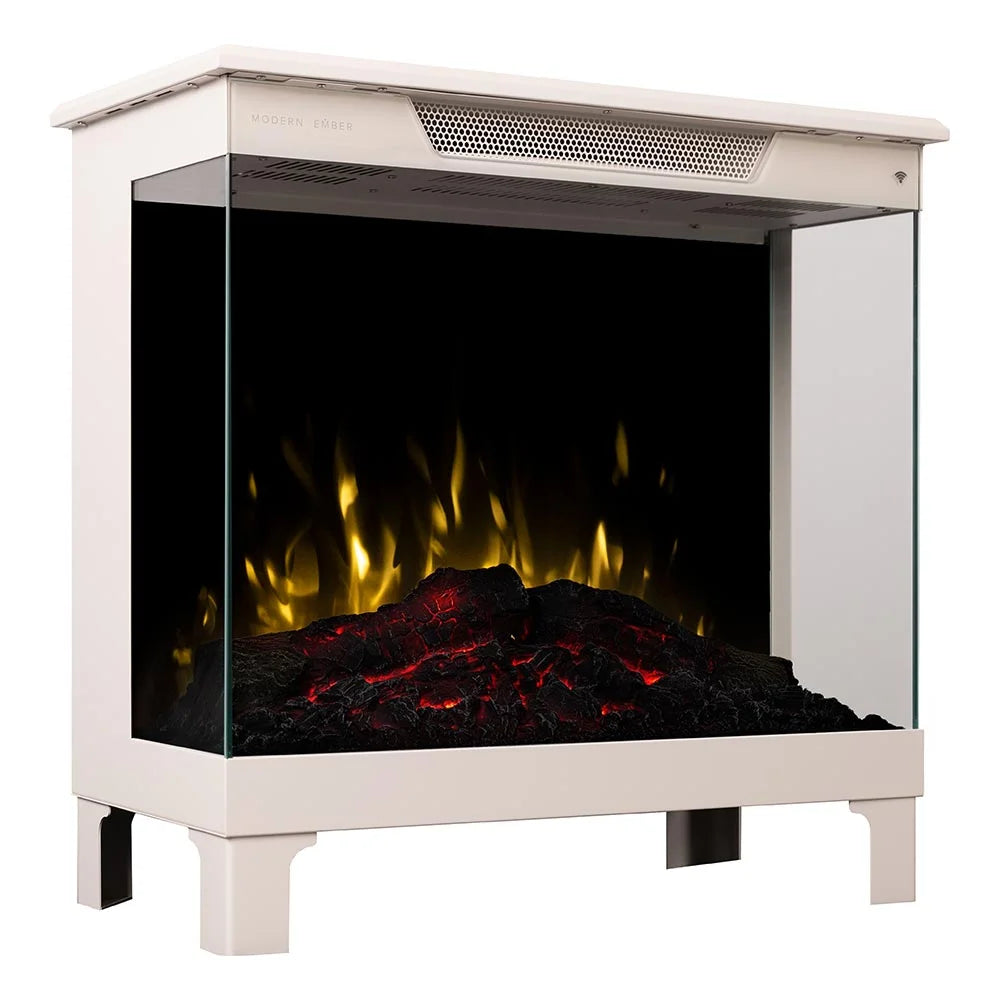 Modern Ember 24-in 3-Sided Freestanding Electric Stove in Black ME-24-3SD-BLK