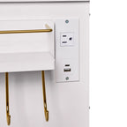 Better Homes & Gardens Lillian Vanity Desk with LED Lighted Mirror, White Finish