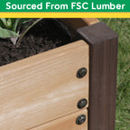 Miracle-Gro Wood 2 x 4 ft. Raised Garden Planter with Shelf