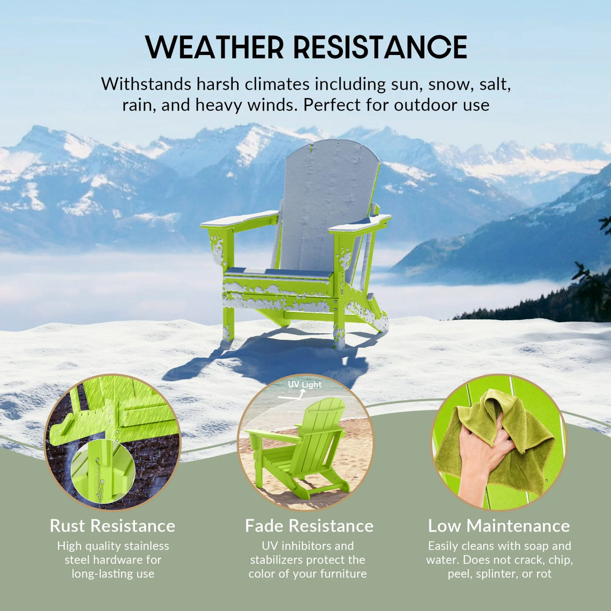 Westintrends Outdoor Folding HDPE Adirondack Chair, Patio Seat, Weather Resistant, Dark Brown