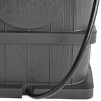 FCMP Outdoor WG4000-GRY Home Outdoor Wood Grain Rain Water Catcher Barrel