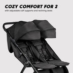 Baby Jogger City Tour 2 Double Stroller. Pitch Black