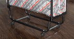 Linon Torino Folding Rollaway Guest Bed with 4" Innerspring Mattress, Cot