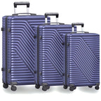 SUGIFT 3 Piece Suitcase Luggage Set with TSA Lock, Blue