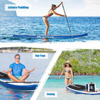 Goplus 10.5�?Inflatable Stand Up Paddle Board 6" Thick SUP W/Carrying Bag Aluminum Paddle