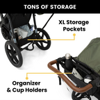 Jeep TurboGlyde Jogging Stroller by Delta Children, Black