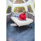 Coleman Cot and Thick Queen Air Mattress Combo Side Tables, Pump Included