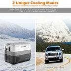 Aimee Lii 58 Quart Portable Electric Camping Car Cooler, Travel Cooler, Outdoor Picnic Camping Equipment for Camping Hiking Traveling