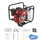 VEVOR Gasoline Engine Water Pump,3-inch, 7HP 265 GPM, 142ft Lift, 22ft Suction,4-Stroke Gas Powered Trash Water Transfer Pump Portable High Pressure with 25ft Hose for Irrigation Pool, EPA Certified