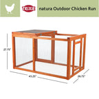 TRIXIE Weatherproof Outdoor Wooden Chicken Coop with 2 Nesting Boxes & Run, Brown