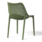 WestinTrends Playa 5-Piece Outdoor Patio Metal Frame Dining Table Set with Stackable Patio Dining Chairs, Olive Green