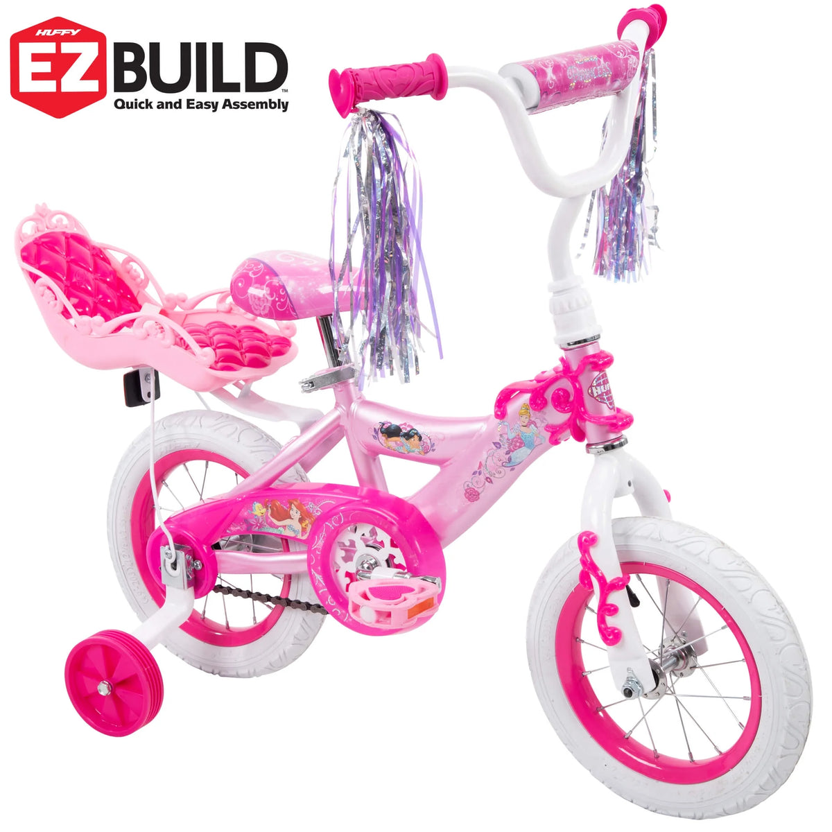 Princess Girls' 12" Bike with Doll Carrier by Huffy