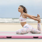 Goplus 10FT Air Track Inflatable Gymnastics Tumbling Mat w/ Pump Pink