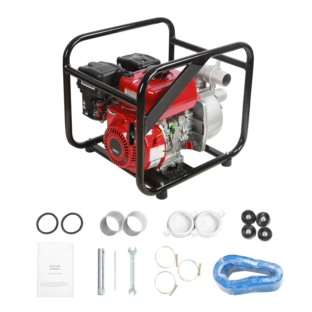 BENTISM 2" 7HP 4-Stroke Gasoline Engine Water Pump Gas Powered Water Transfer Pump