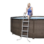Bestway Power Steel 14' x 42" Round Above Ground Outdoor Swimming Pool Set