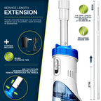 LANCHEZ Cordless Pool Vacuum with Strong Suction, Handheld Rechargeable Swimming Pool Cleaner with Powerful Suction up to 17.5 GPM for Inground and Above Ground Pools, Hot Tubs