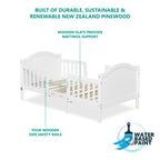 Dream On Me Portland 3 in 1 convertible Toddler Bed, Steel Grey