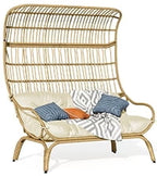DWVO Wicker Egg Chair, Oversized Indoor Outdoor Lounger for Patio, Backyard, Living Room, Beige