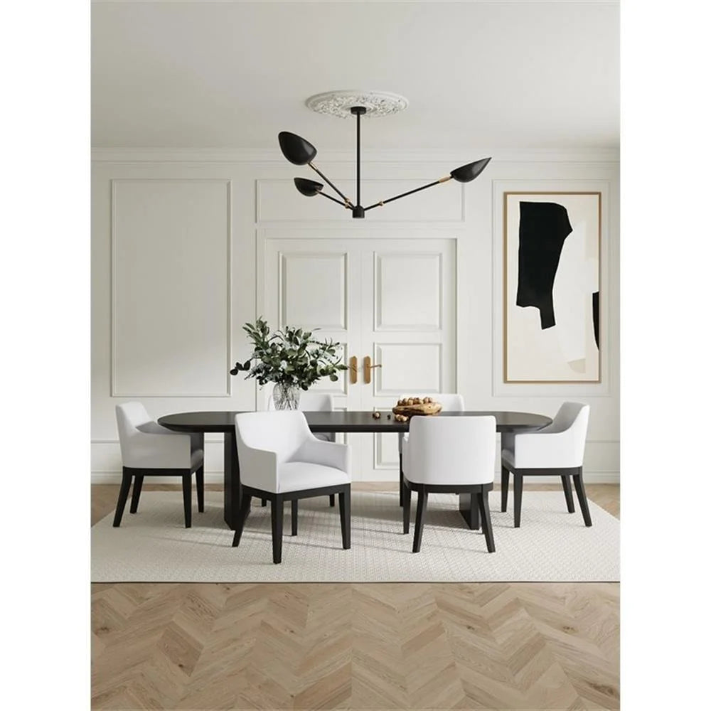Gansevoort Modern Faux Leather Dining Armchair