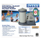 Intex Krystal Clear 2500 GPH Swimming Pool Filter Cartridge Pump With Timer