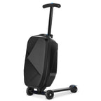 Advwin Scooter Luggage for Kids & Adults, Hardside Ride on Suitcase for Kids Ages 4-15 Multifunctional Lightweight Foldable Carry on Luggage with Wheels Ride on for Children Teenagers, Pink
