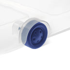 Sterilite 66 Quart Wheeled Latch Box, Clear Underbed Storage Bin with Lid, Blue, 4 Count