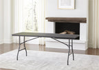 Cosco 6 Foot Centerfold Folding Table, Black