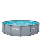 Funsicle 15ft Oasis Round Above Ground Metal Frame Swimming Pool, Includes SkimmerPlus Pump, Age 6 & up