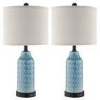Cinkeda Table Lamp Set of 2 for Living Room Bedroom with USB Ports AC Outlet 3 Way Dimmable Touch Nightlight Farmhouse White Floral Nightstand Bedside Lamps