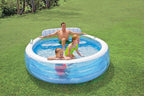Intex Swim Center Inflatable Family Lounge Pool, 88" X 85" X 30", for Ages 3+