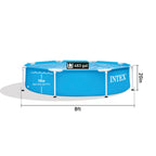 Intex 28205EH 8' X 20" Rust Resistant Durable Steel Frame Swimming Pool
