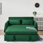 Convertible Sofa Bed,3 in 1 Sleeper Sofa with 2 Pillows and Adjustable Backrest for Living Room Office,Black