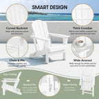 Westintrends Outdoor Folding HDPE Adirondack Chair, Patio Seat, Weather Resistant, Dark Brown