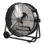 Ecomax 24 Inch High Velocity Drum Floor Fan. Industrial. 3-Speed. Adjustable Tilt