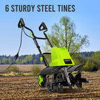 Steelite 14-Inch Corded Electric Tiller,10-Amp Electric Tiller and Cultivator for Gardening, Lightweight Rototiller