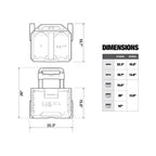ToughBuilt Portable 2-in-1 Rolling Tool Box with Wheels & Stackable Design