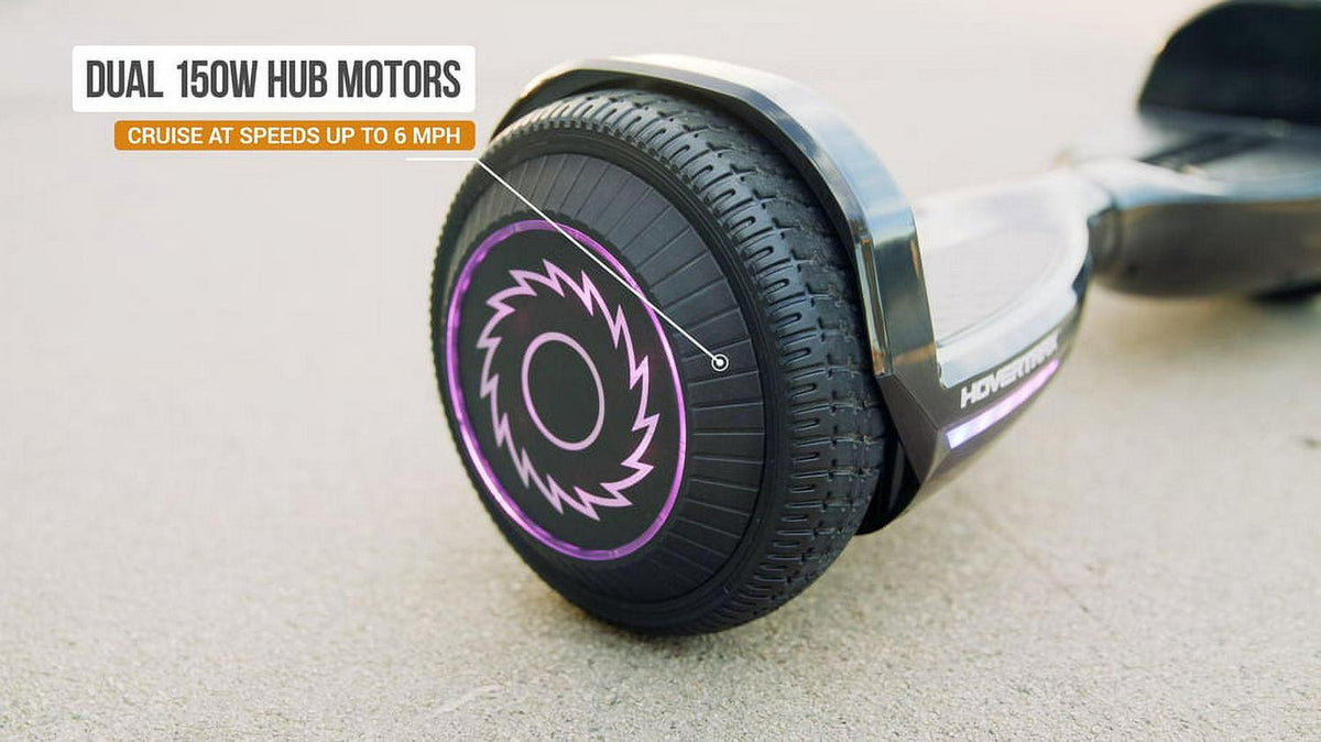 Razor Hovertrax Prizma- Black. Lighted Hoverboard for Child &amp; Teen. up to 9 mph. UL2272 Certified