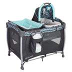 Baby Trend Resort Elite Nursery Center Playard with Bassinet and Travel Bag. Laguna Blue