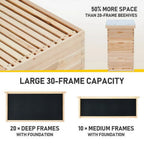 Preenex 30-Frame Wooden Beehive with Metal Roof & Frames, Multi-color