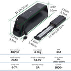 48V 20AH Ebike Battery 48V Lithium Battery 48V Battery with Charger for 750W-1500W Adult Electric Bike Tricycle