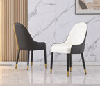 Montary 7 Piece Dining Room Set, Modern Dining Table and Chairs Set, Sintered Stone Dining Table Set for 6, White Marble Dining Table with 6 Chairs for Kitchen, Dining Room