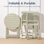 Best Choice Products 3-Piece Acacia Wood Bistro Set, Folding Patio Furniture w/ 2 Chairs, Table - Natural